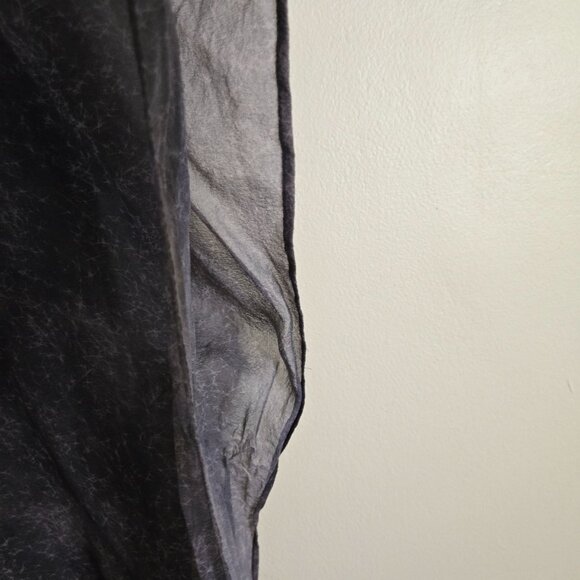 Eileen Fisher 100% Silk Scoop Neck Kimono Sleeve Lagonlook Gray Brown Top Size S - Picture 5 of 7